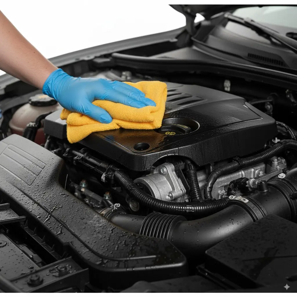 Engine coating uitbuffen